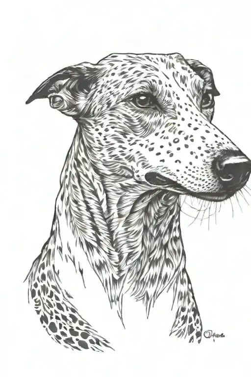 Black Greyhound With White Speckles Named Pablo