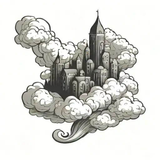 Heaven Town Clouds Forming The Shape