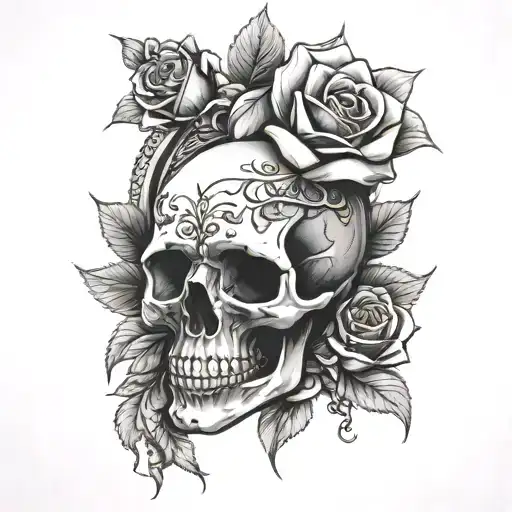 Skull And Roses