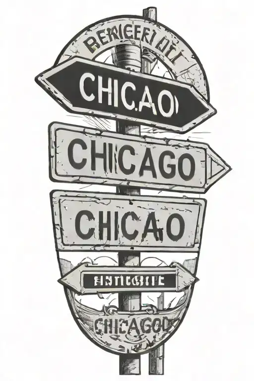 Chicago Road Sign