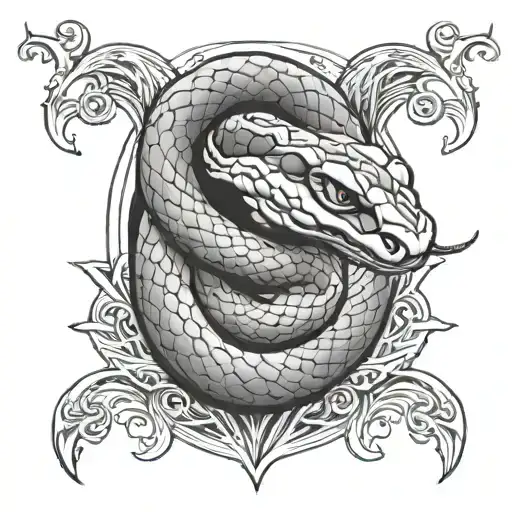 Snake With Crest On Head