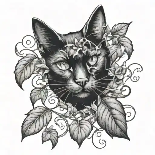 Black Cat And Posion Ivy Vines