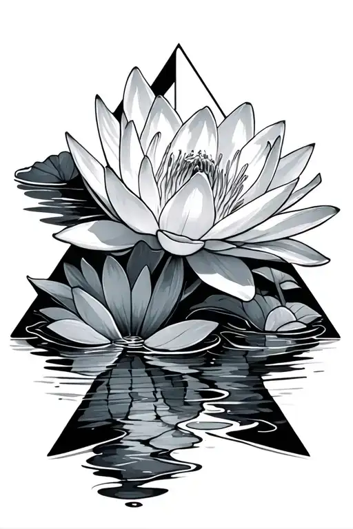 Three Triangles And Water Lily