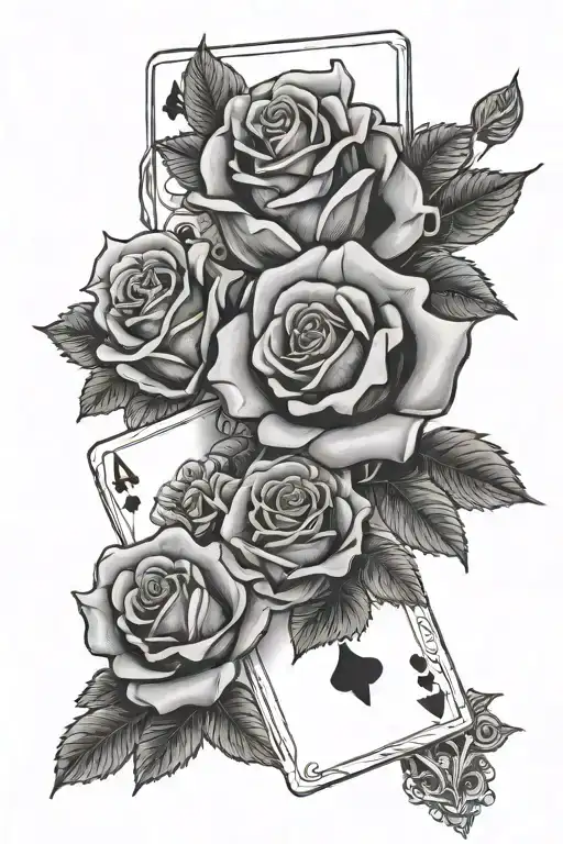 Roses And Card Deck