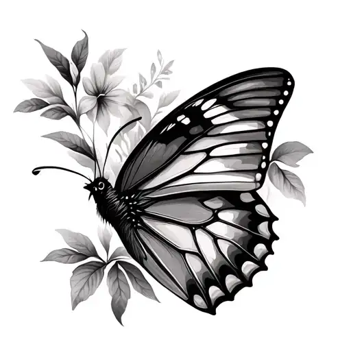 Butterfly And Cardinal