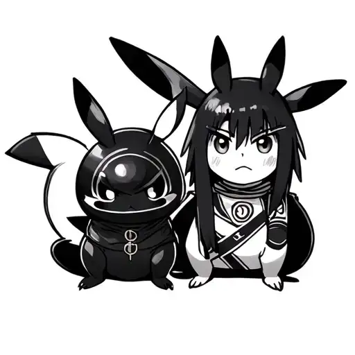 Pikachu Wearing Anbu Minato Obito And Itachi