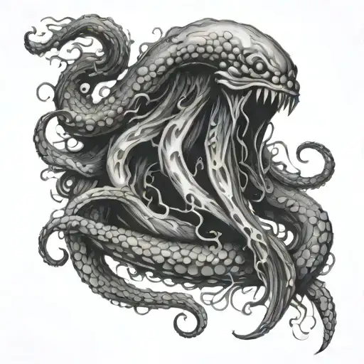Kraken Underwater Attacking