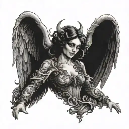 Victorian Angel And Demons