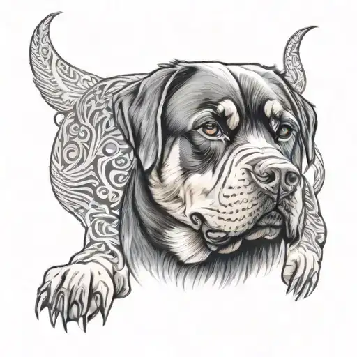 Rottweiler In Stance Captured