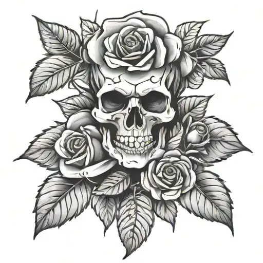 Skull Rose Snake