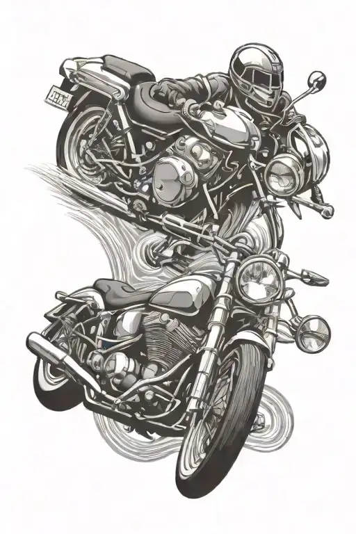 Motorcycle And Car Racing