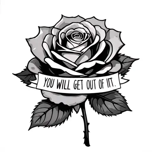 A Rose With The Phrase You Will Get Out Of It In Italics