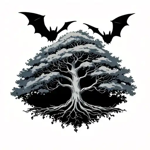 Two Posion Tree With Bats