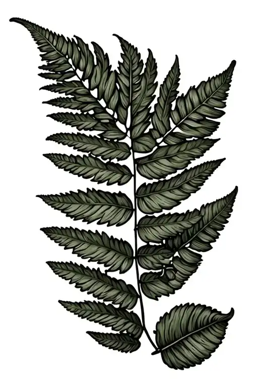 The Green Fern Leaf