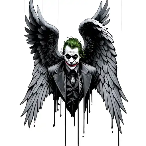 Joker And Angel Wings