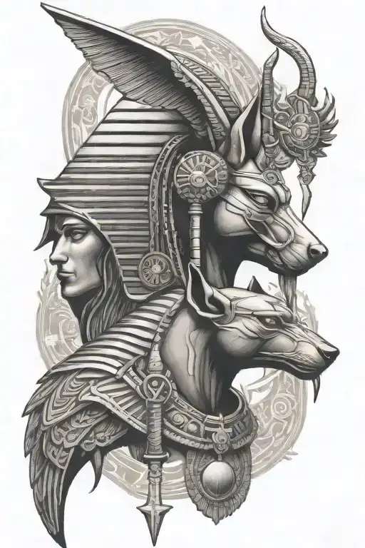 Anubis And Horus With Ankh In The Middle Cheats