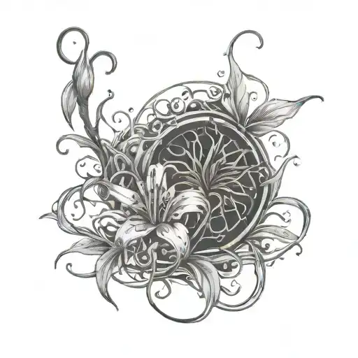 Silent Hill Sign Surrounded By Red Spider Lilly