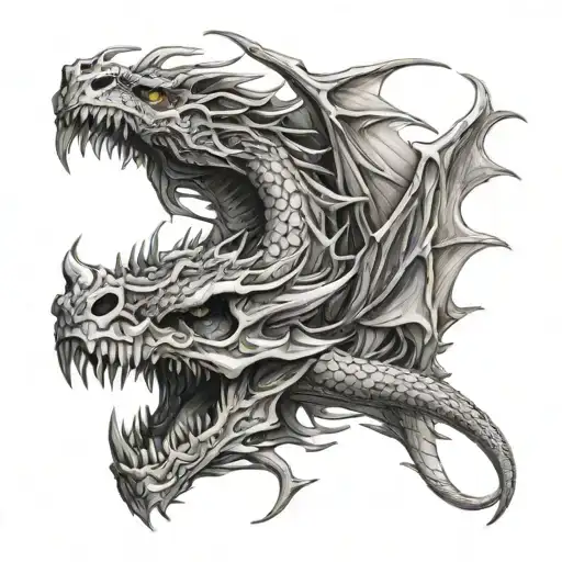 Dragon With Skull