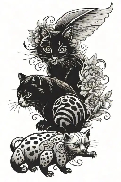 Ladybug Bear And Cat