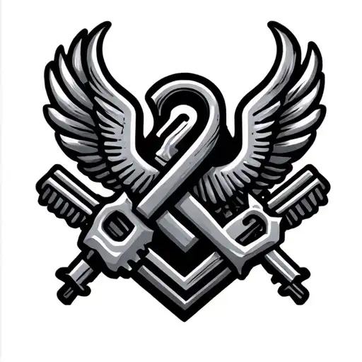 2 Key Intertwined Logistic Specialist Navy Rating Symbol
