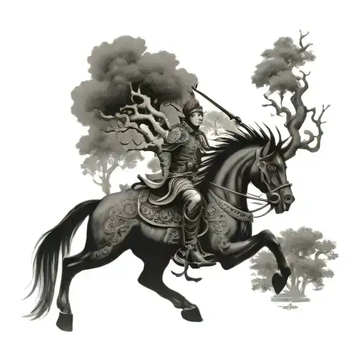 Chinese Dragoon Around Huge Banyan Tree
