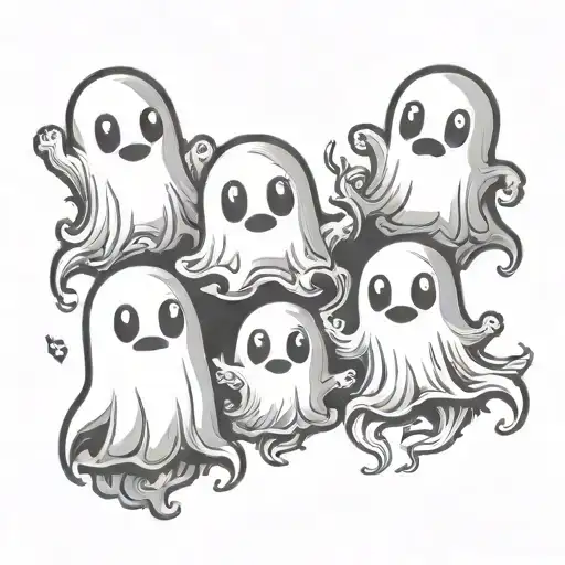 4 Little Cute Ghosts