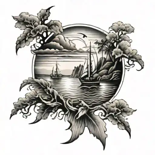 Landscape Sea Father Boat