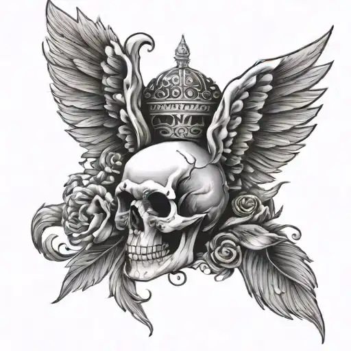 Skull With Wings