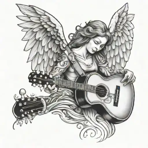 Angel Playing Guitar