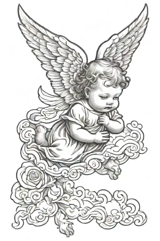 Baby Angel Flying To Heaven