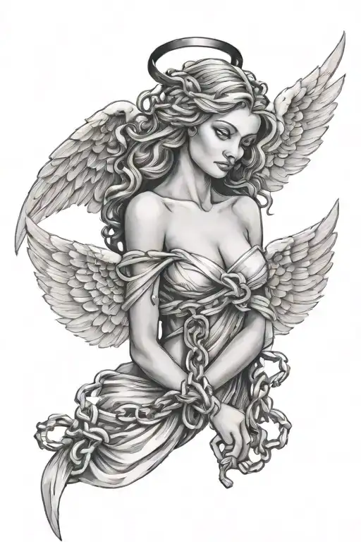 Angel Wings Angel Wrapped In Shackles