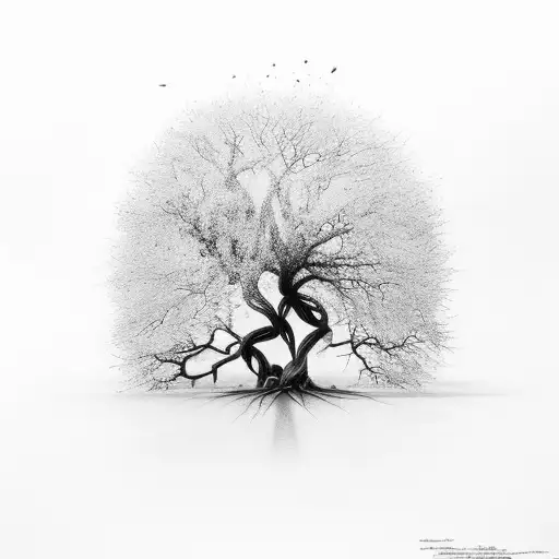 Realistic Tree With Roots