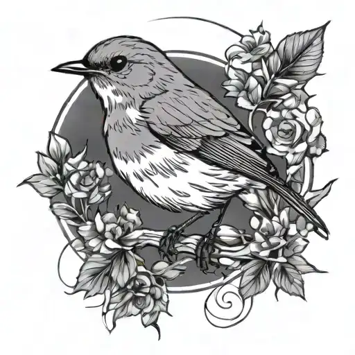 Robin Bird Outline