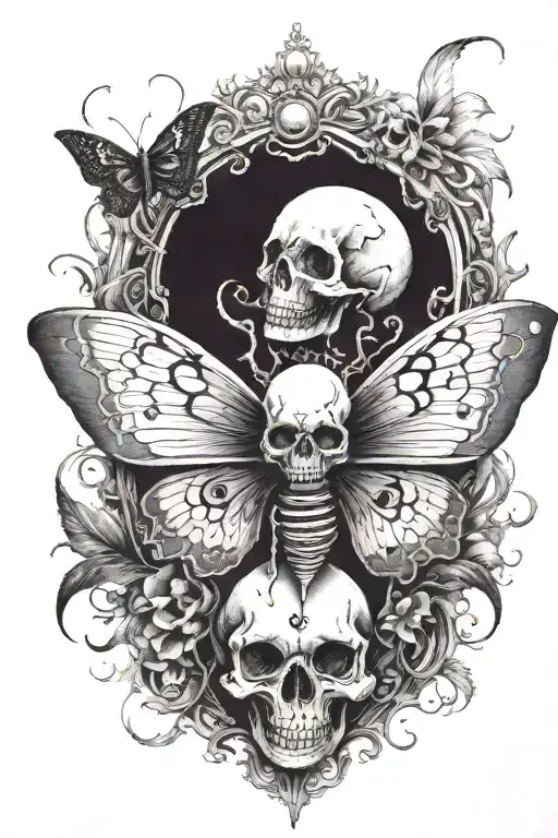 Tim Burton Horror Theme No Skulls At All Use Death Moth