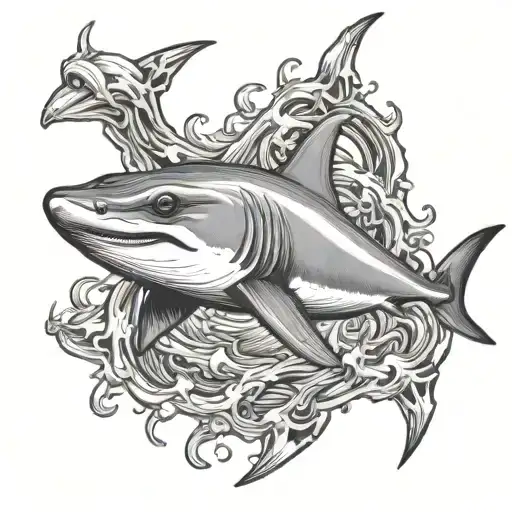 Hammerhead Shark Swimming