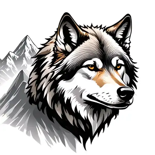 Wolf And Mountain