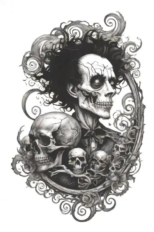 Tim Burton Horror Theme No Skull Surrounded