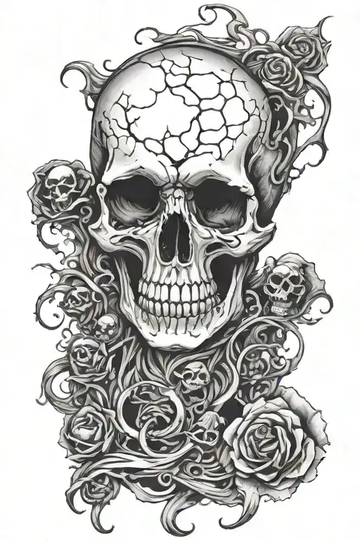 Tim Burton Horror Theme No Skull Surrounded