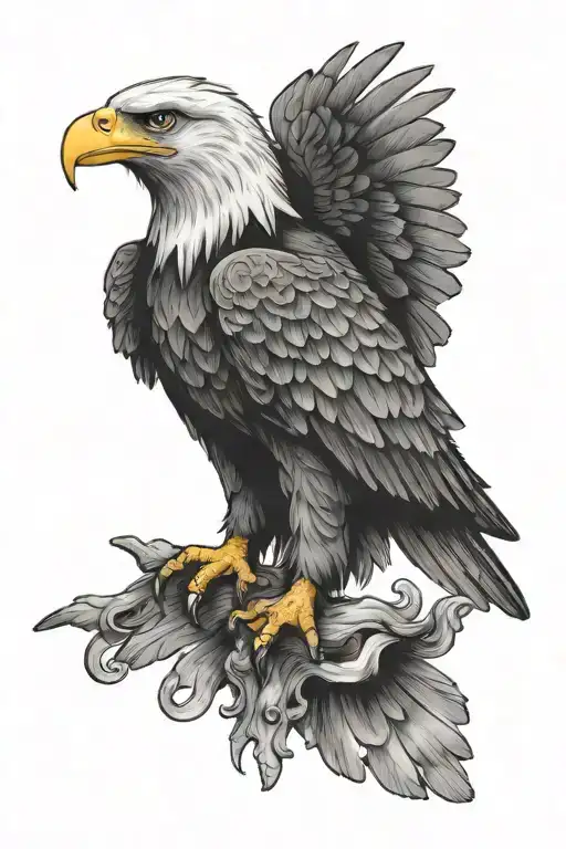 Eagle Sketch On Hand