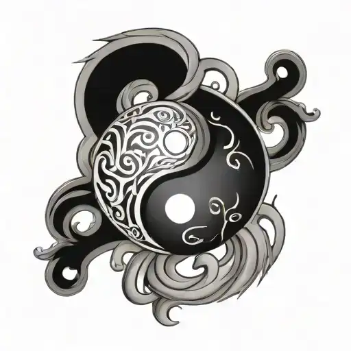 Yin Yang Symbol Intertwined