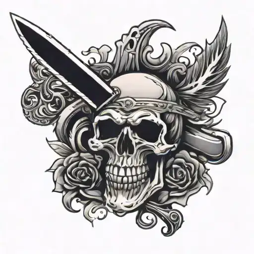 Skull And Knife