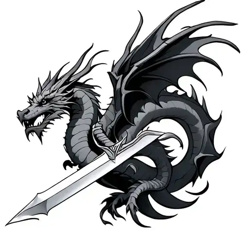 Sword And Dragon Flying