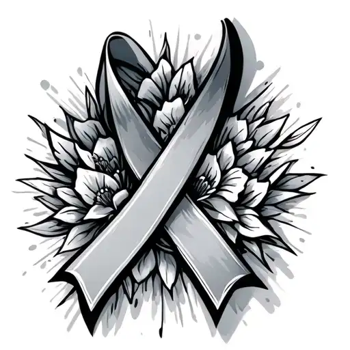 Cancer Ribbon In Memory Of