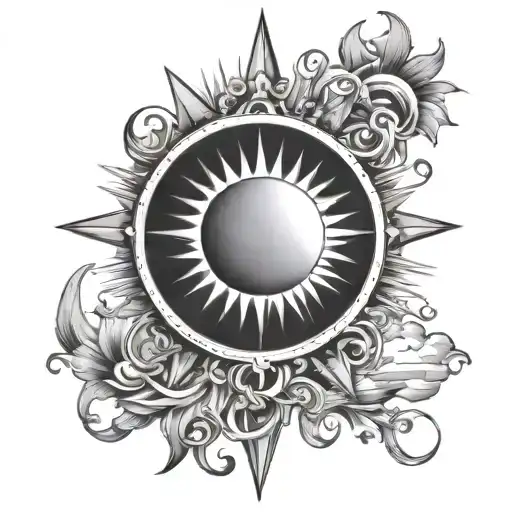 Sun And Rays Shining