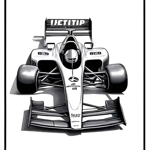 Side Of Formula 1 Car Line Drawing