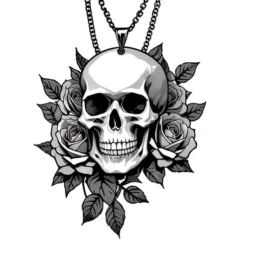 Skull Roses Hand Necklace Master Home Surrounded