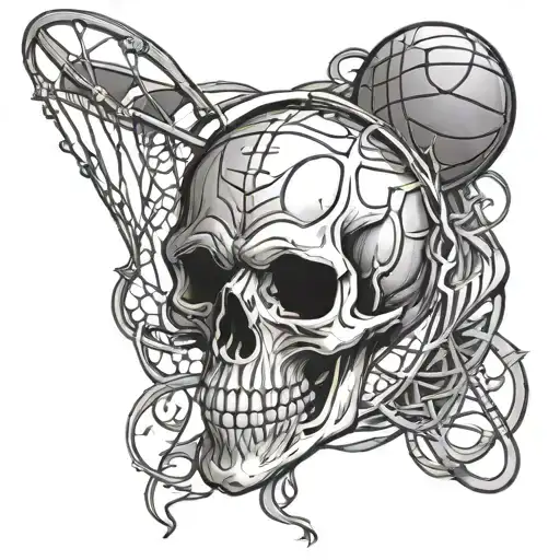 Skull Basketball Skyhook