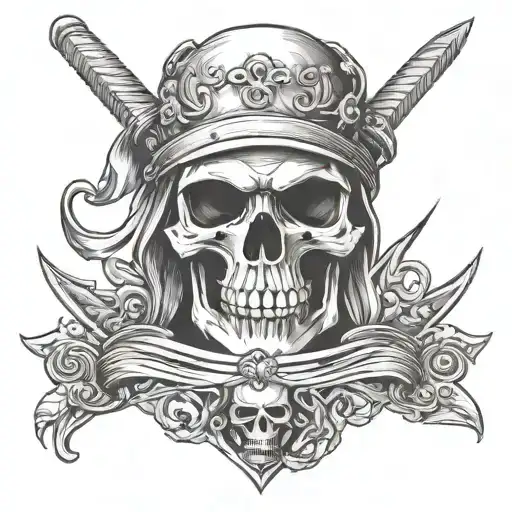 Grunt Style Skull And Sword