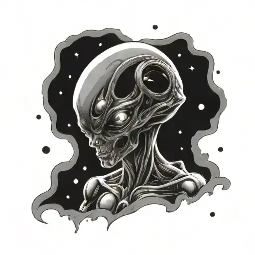 Funky Alien With The Universe Inside