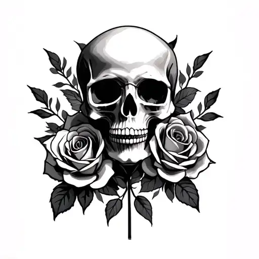 Skull And Roses